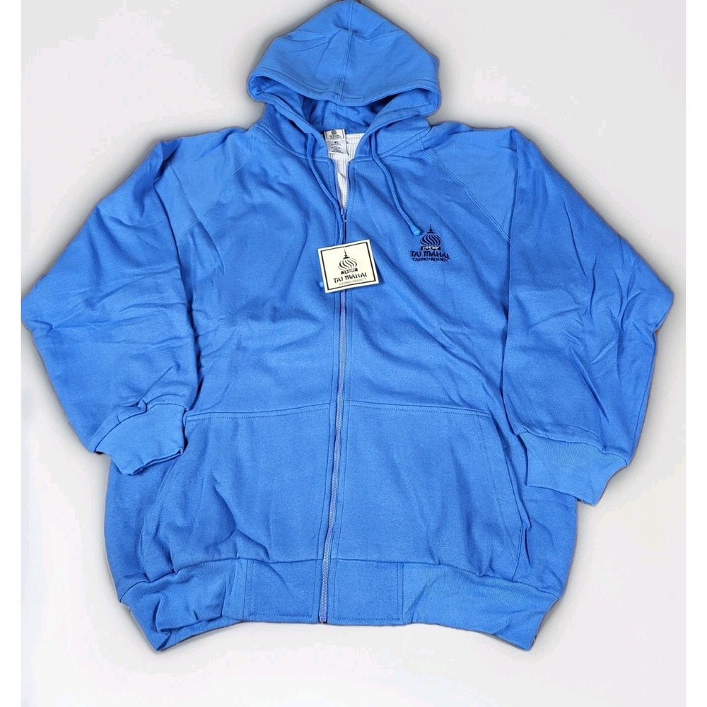 Rare Vintage Trump Taj Mahal Jacket Full Zip Hoodie XL Blue Collectable